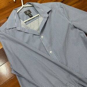 H&M Blue and White Striped Shirt